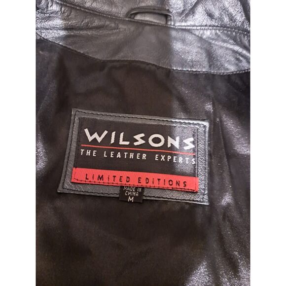 SALE! Fabulous Limited Edition Wilsons Leather Ladies Jacket Med Silvery Black - Picture 4 of 10